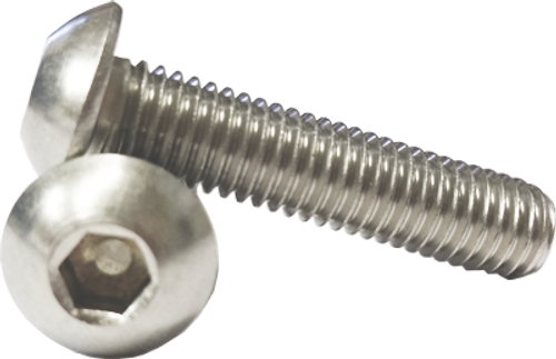 #10-24 x 1-1/8" Button Head Cap Screw Stainless Steel 304 (ASME B18.3) (500/Pkg.)