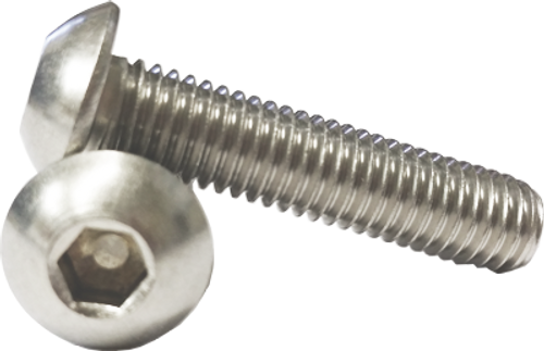 #10-24 x 1-1/2" Button Head Cap Screw Stainless Steel 304 (ASME B18.3) (500/Pkg.)