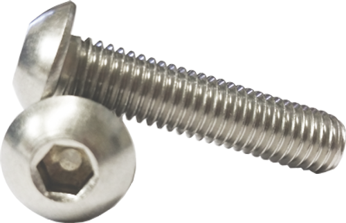 1/4"-20 x 1/2" Button Head Cap Screw Stainless Steel 304 (ASME B18.3) (500/Pkg.)