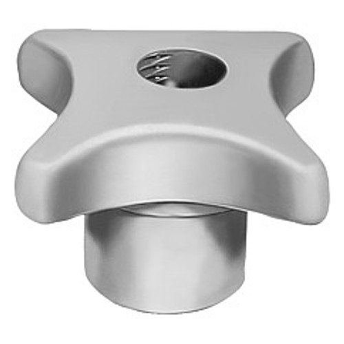 Kipp M10 Hole Diameter, 50 mm Diameter Quick Fastening 4-Prong Cast Iron Knob (Qty. 1), K0683.10