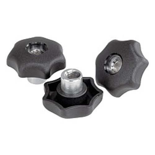 Kipp M5 Thread, 25 mm Diameter, Quick Fastening Star Grips (Qty. 1), K0156.05 Kipp M5 Thread, 25 mm Diameter, Quick Fastening Star Grips (Qty. 1), K0156.05