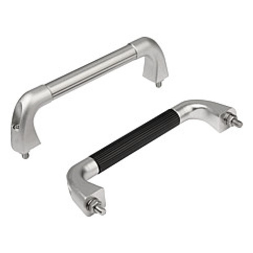 Kipp M8x35 x 200 mm Three-Piece Tube Pull Handle, Stainless Steel, Front Mounted (1/Pkg.), K0227.200081