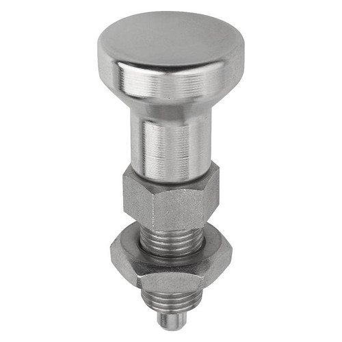 Kipp M20x1.5 (87 mm Length) Indexing Plunger w/Pull Knob, All Stainless Steel, Locking Pin Hardened - Style B (Qty. 1), K0632.002412
