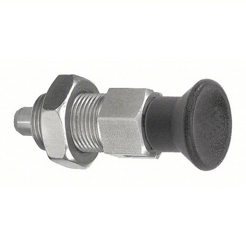 Kipp M12x1.5 Indexing Plunger with Pull Knob, Stainless Steel, Locking Pin Hardened - Style D (Qty. 1), K0338.04206