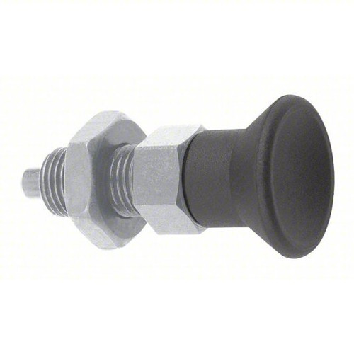 Kipp M10x1 Indexing Plunger with Pull Knob, Stainless Steel, Locking Pin Not Hardened - Style B (Qty. 1), K0338.12105