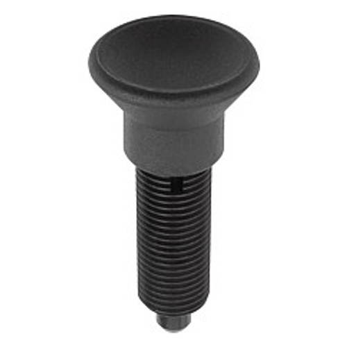 Kipp 1/4"-28 Indexing Plunger without Collar, Stainless Steel, Locking Pin Not Hardened - Style G (Qty. 1), K0343.11903AJ