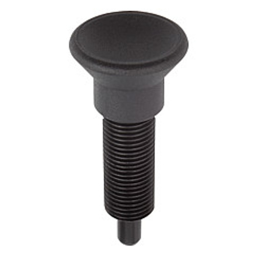 Kipp 1/4"-28 Indexing Plunger without Collar, Stainless Steel, Extended Locking Pin Not Hardened - Style G (Qty. 1), K0633.211903AJ