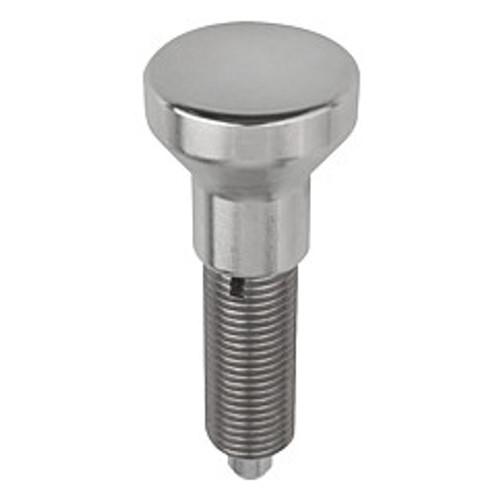Kipp M6x0.75 Indexing Plunger without Collar, All Stainless Steel, Locking Pin Hardened - Style G (1/Pkg.), K0634.001903