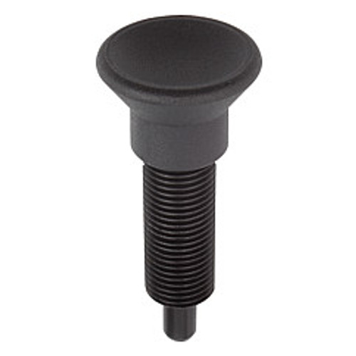 Kipp M12x1.5 Indexing Plunger without Collar, Steel, Extended Locking Pin Hardened - Style G (Qty. 1), K0633.21206