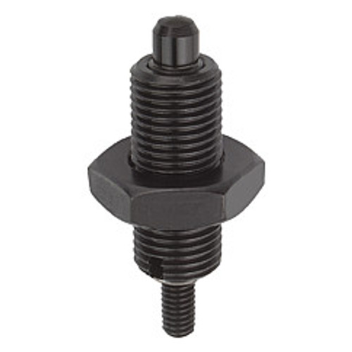 Kipp 3/8"-24 Indexing Plunger with Threaded Pin, Without Collar, Stainless Steel, Locking Pin Hardened - Style K (1/Pkg.), K0345.02105AL