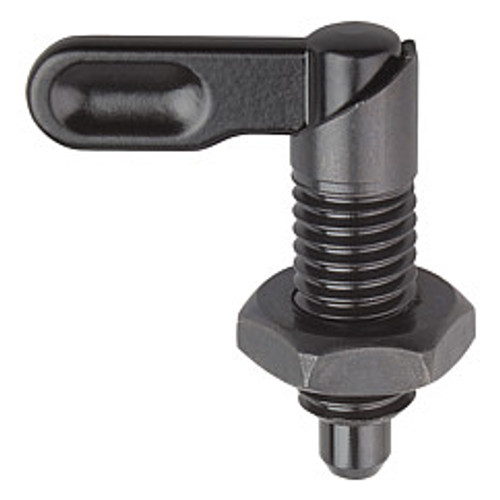 Kipp M10x1 Cam Action Indexing Plunger, 5 mm (D), Steel, Style D (Qty. 1), K0348.0705101