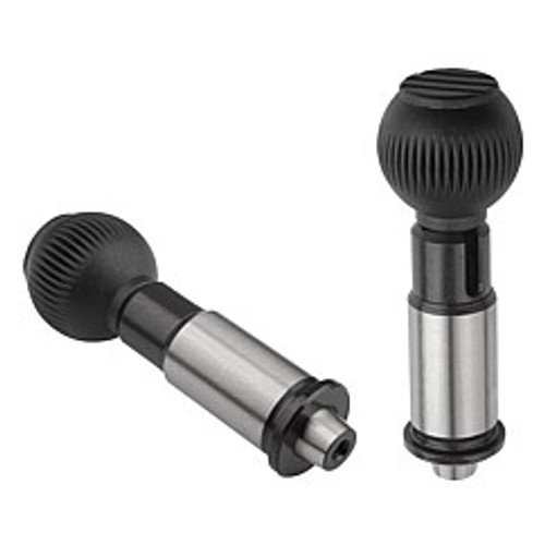 Kipp 12 mm (D) Precision Indexing Plunger w/ Tapered Support, Type B - Locking (1/Pkg), K0359.112