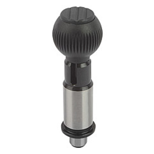 Kipp 16 mm (D) Precision Indexing Plunger w/ Cylindrical Support, Type A - Standard (Qty. 1), K0361.016