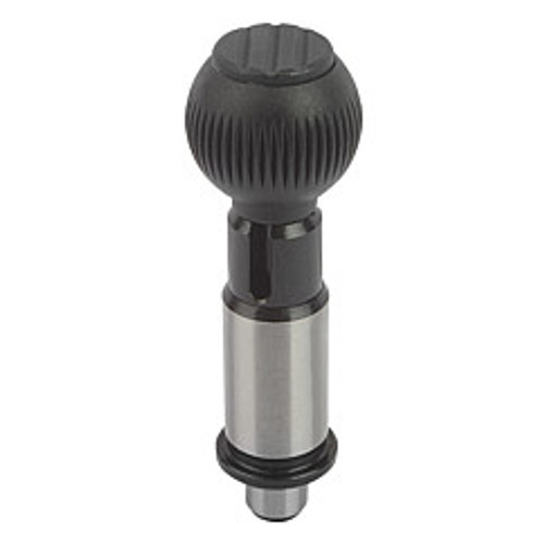 Kipp 25 mm (D) Precision Indexing Plunger w/ Cylindrical Support, Type A - Standard (Qty. 1), K0361.025