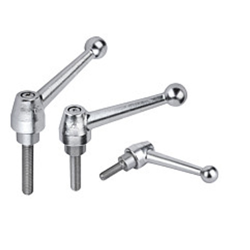 Kipp M10x30 Adjustable Handle, Classic Ball Style, Electro-Polish Stainless Steel, External Thread, Size 1 (Qty. 1), K0121.1110X30 Kipp M10x30 Adjustable Handle, Classic Ball Style, Electro-Polish Stainless Steel, External Thread, Size 1 (Qty. 1), K0121.1110X30