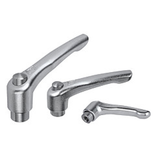 Kipp M10 Adjustable Handle with Protective Cap, Modern Style, All Stainless Steel, Internal Thread, Size 3 (Qty. 1), K0124.9310