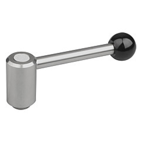 Kipp M12 Adjustable Tension Lever, Internal Thread, Stainless Steel, 0 Degrees, Size 3 (Qty. 1), K0109.3122
