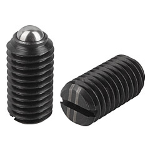 Kipp 5/16"-18 Spring Plungers, Ball Style, Slotted, Steel, Heavy End Pressure (10/Pkg.), K0309.2A3 Kipp 5/16"-18 Spring Plungers, Ball Style, Slotted, Steel, Heavy End Pressure (10/Pkg.), K0309.2A3