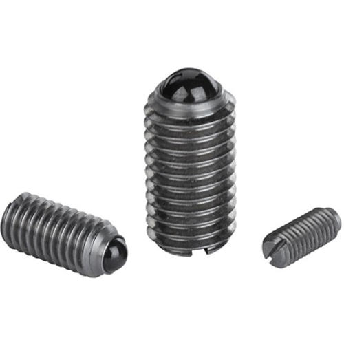 Kipp M5 Spring Plungers with Recess and Ceramic Ball, Slotted, Stainless Steel  (Qty. 1), K0609.05