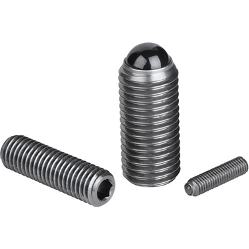 Kipp M6 Spring Plungers with Hexagon Socket and Ceramic Ball, Stainless Steel (Qty. 1), K0610.06