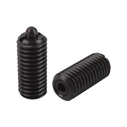 Kipp 5/8"-11 Spring Plungers, Pin Style, Hexagon Socket, Steel, Heavy End Pressure (Qty. 1), K0317.2A6