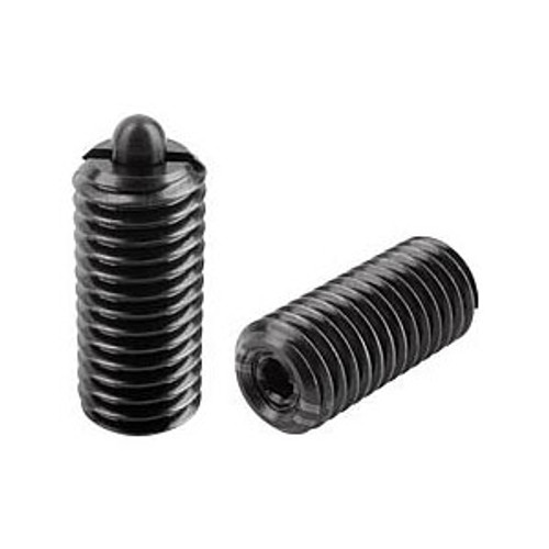 Kipp #8-32 Spring Plungers, Pin Style, Hexagon Socket, Steel, Standard End Pressure (10/Pkg.), K0317.AE