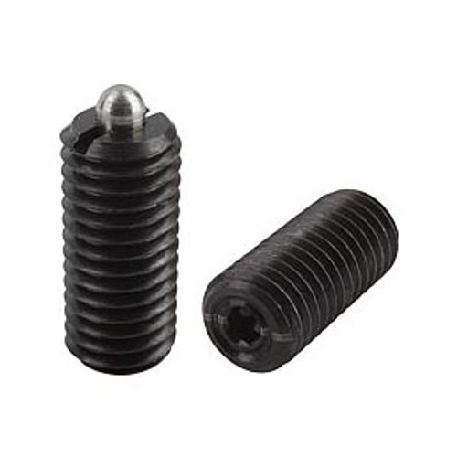 Kipp M4 Spring Plungers, Pin Style, Hexagon Socket, Steel, Light End Pressure (10/Pkg.), K0317.104