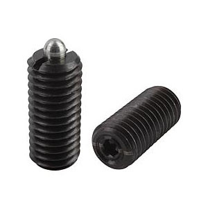 Kipp M4 Spring Plungers, Pin Style, Hexagon Socket, Steel, Light End Pressure (10/Pkg.), K0317.104