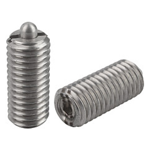 Kipp M12 Spring Plungers, Pin Style, Hexagon Socket, All Stainless Steel, Heavy End Pressure, (Qty. 1), K0319.212