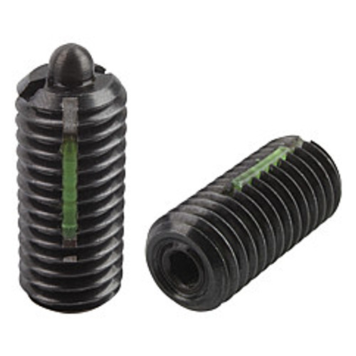 Kipp M16 Spring Plungers, LONG-LOK, Pin Style, Hexagon Socket, Steel, Standard End Pressure (5/Pkg.), K0327.16