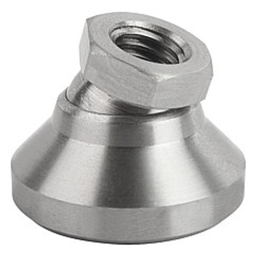 Kipp 5/16"-18x25 mm Leveling Pads, Stainless Steel Pressure Foot & Ball Element (Qty. 1), K0395.3A3