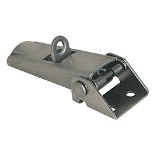 Kipp Adjustable Latch, Screw-on Holes Visible, Stainless Steel, Style C - For Padlock (Qty. 1), K0046.3420722