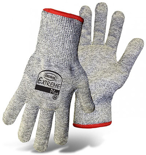 BOSS Extreme Plus Cut Resist Knit Gloves, HPPE Fiber Blend, Cut Level 3,  Size Large (12 Pair)