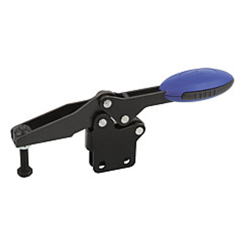 Kipp M10x55 Horizontal Toggle Clamp with Straight Foot and Adjustable Clamping Spindle (Qty. 1), K0661.010001