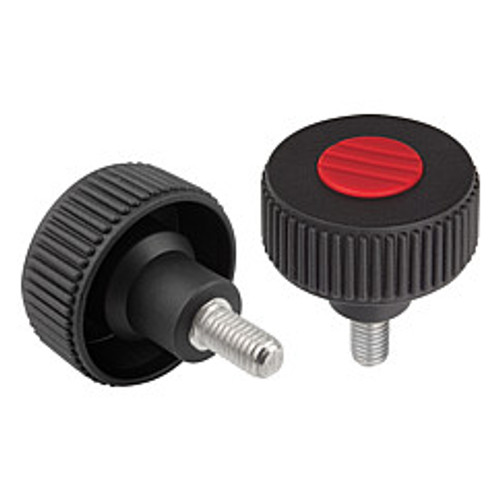 Kipp 5/16"-18 x 20 mm (L) x 50 mm (D) Novo-Grip Knurled Wheel, External Thread, Stainless Steel, Size 2, Style L, Light Gray (10/Pkg.), K0261.52A35X20 Kipp 5/16"-18 x 20 mm (L) x 50 mm (D) Novo-Grip Knurled Wheel, External Thread, Stainless Steel, Size 2, Style L, Light Gray (10/Pkg.), K0261.52A35X20