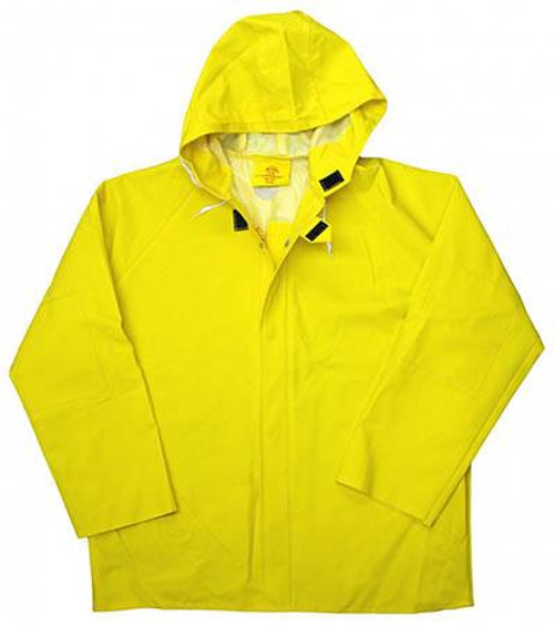 Yellow 50mm PVC Poly Lined Rain Jacket, Size: 4XL (3 Jackets/Pkg.)