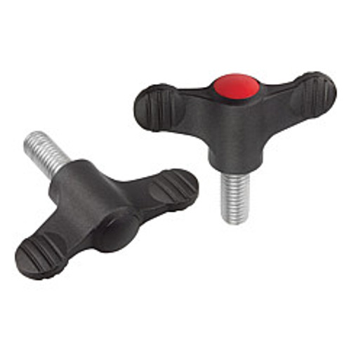 Kipp 3/8"-16 x 20 mm x 75 mm Novo-Grip Wing Grips, Steel Stud, External Thread, Anthracite Gray (10/Pkg.), K0274.2A4X20 Kipp 3/8"-16 x 20 mm x 75 mm Novo-Grip Wing Grips, Steel Stud, External Thread, Anthracite Gray (10/Pkg.), K0274.2A4X20