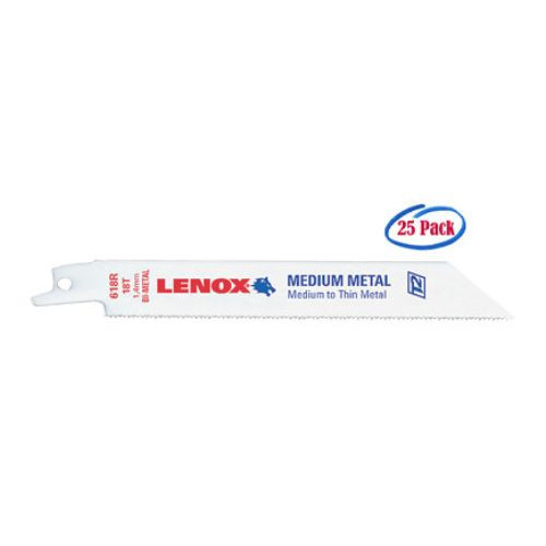 Lenox Metal Cutting Reciprocating Saw Blades, 6" x 3/4" x .035", 18 TPI #20529B618R (25/Pkg.)