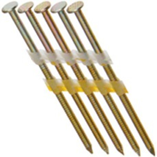 Grip Rite 3" x .120", 21 Degree Plastic Strip Round Head Nails, Electrogalvanized, Ring Shank, (4,000/Carton), #GR408G