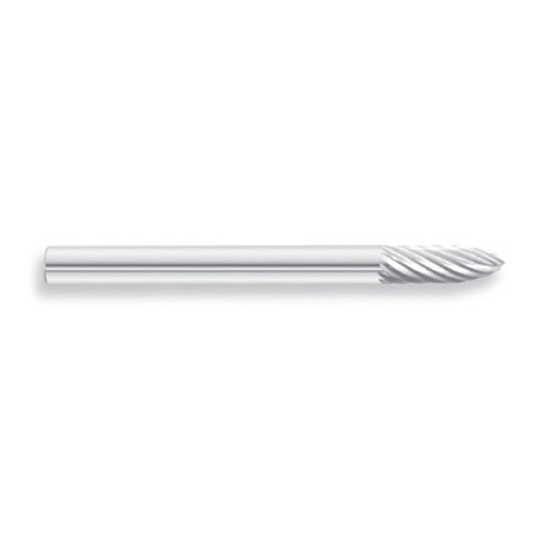 SG-43 Solid Carbide Burr, Pointed Tree Shape, Single Cut