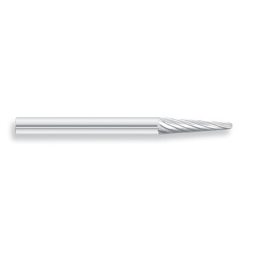 SL-42 Solid Carbide Burr, Taper Shape Radius 8 Degree, Single Cut