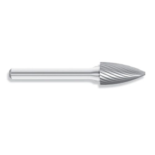 SG-3 Solid Carbide Burrs, Pointed Tree Shape, Single Cut