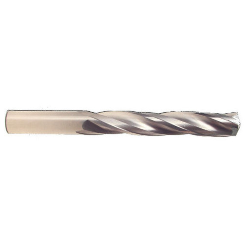 Size N Solid Carbide, 3-Flute, 150-Degree Point, Jobber Length Drill Bit, USA (Qty. 1)