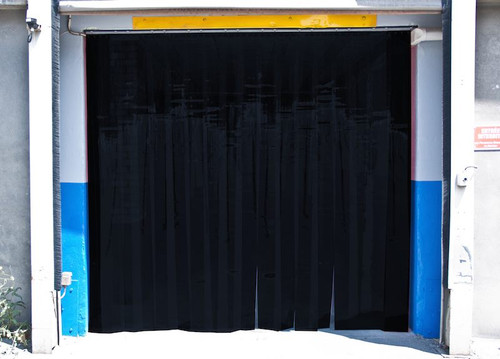QuickMount HD Strip Door Kit - 8"x.080" Opaque Black-8'Wx10'H  - 50% Overlap