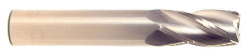7/16" Dia x 2-1/2" OAL x 25/64" Cut Diameter, 2 Flute Solid Carbide End Mills, Single End Square, Uncoated (Qty. 1)