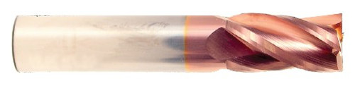 5/8" Dia x 3-1/2" OAL x 5/8" Cut Diameter, 4 Flute Solid Carbide End Mills, Single End Square, TiCN Coated (Qty. 1)