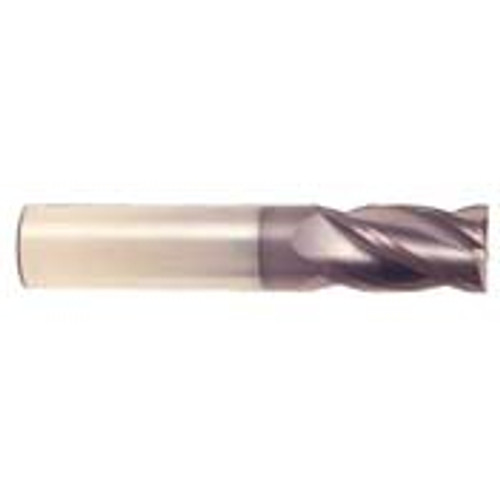 1/4" Dia x 2-1/2" OAL x 13/64" Cut Diameter, 2 Flute Solid Carbide End Mills, Single End Square, AlTiN - HTC Hard Coat (Qty. 1)