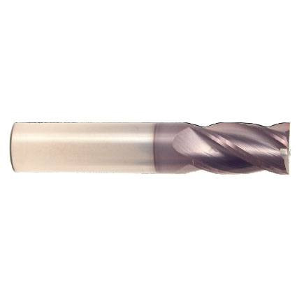 1/4" Dia x 2-1/2" OAL x 15/64" Cut Diameter, 3 Flute Solid Carbide End Mills, Single End Square, AlTiN - HTC Hard Coat (Qty. 1)