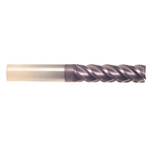 1" Cut Dia x 2-1/4" Flute Length x 5" OAL Solid Carbide End Mills, Long Length, Single End Square, 4 Flute, AlTiN - Hard Coat (Qty. 1)