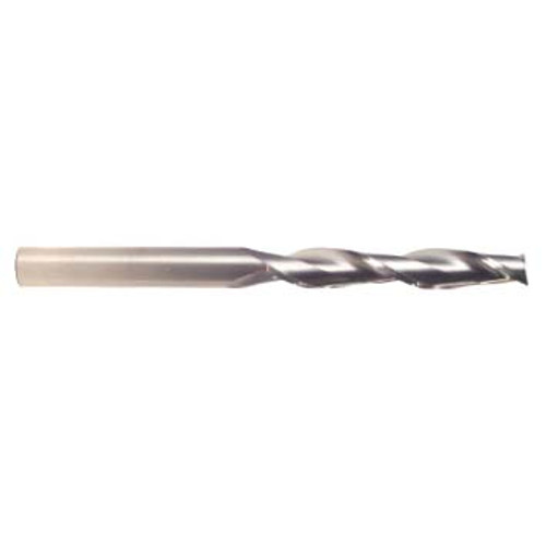 1/8" Cut Dia x 1" Flute Length x 3" OAL Solid Carbide End Mills, Extra Long Length, Single End Ball, 4 Flute, Uncoated (Qty. 1)